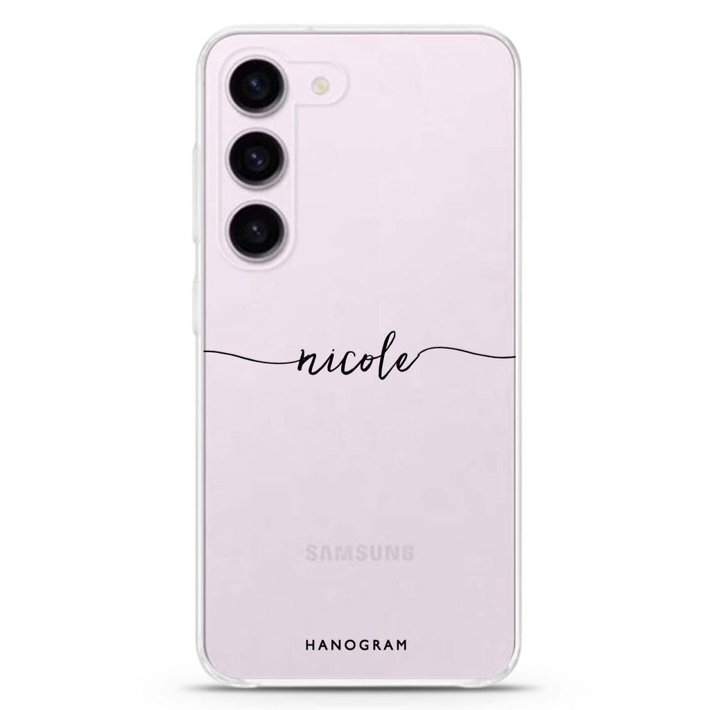 Slim Handwritten Samsung Galaxy 水晶透明保護殼