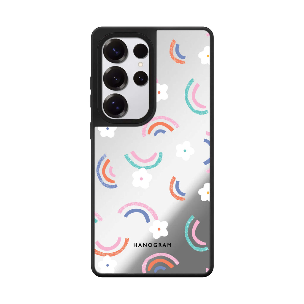 Rainbow Floral 鏡面手機殼