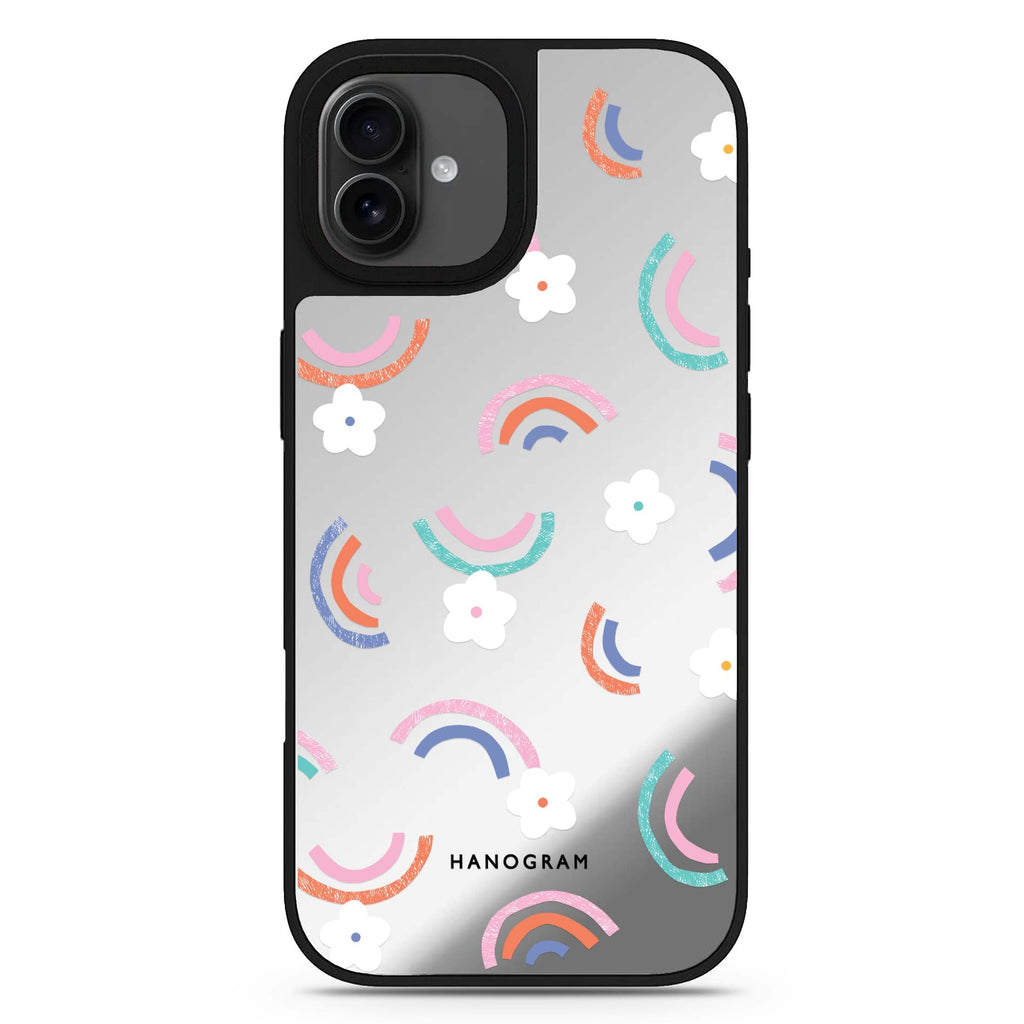 Rainbow Floral 款式2 iPhone 17 花卉鏡面手機殼 主圖設計
