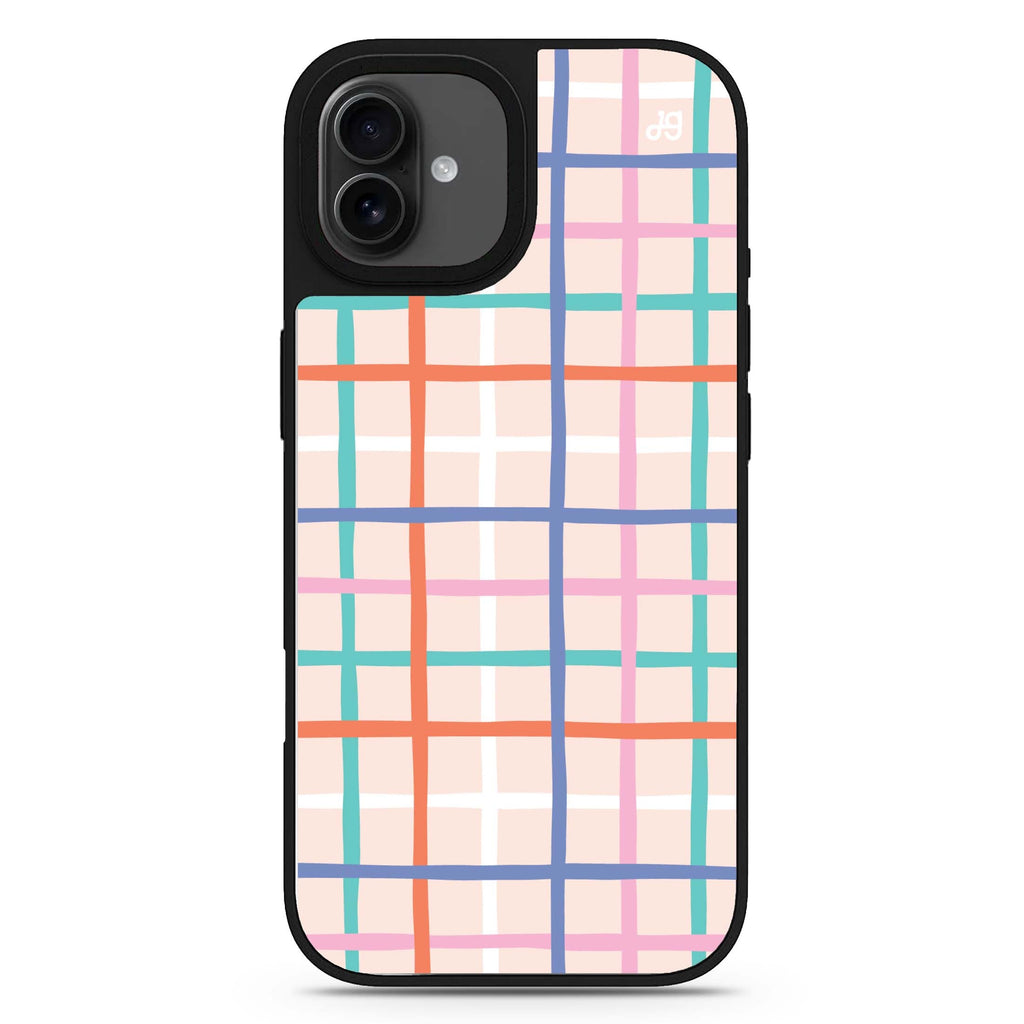 Line Drawing iPhone 17 抽象藝術鏡面手機殼 主圖設計
