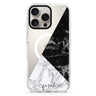 Black And White Marble Magsafe 兼容水晶透明保護殼