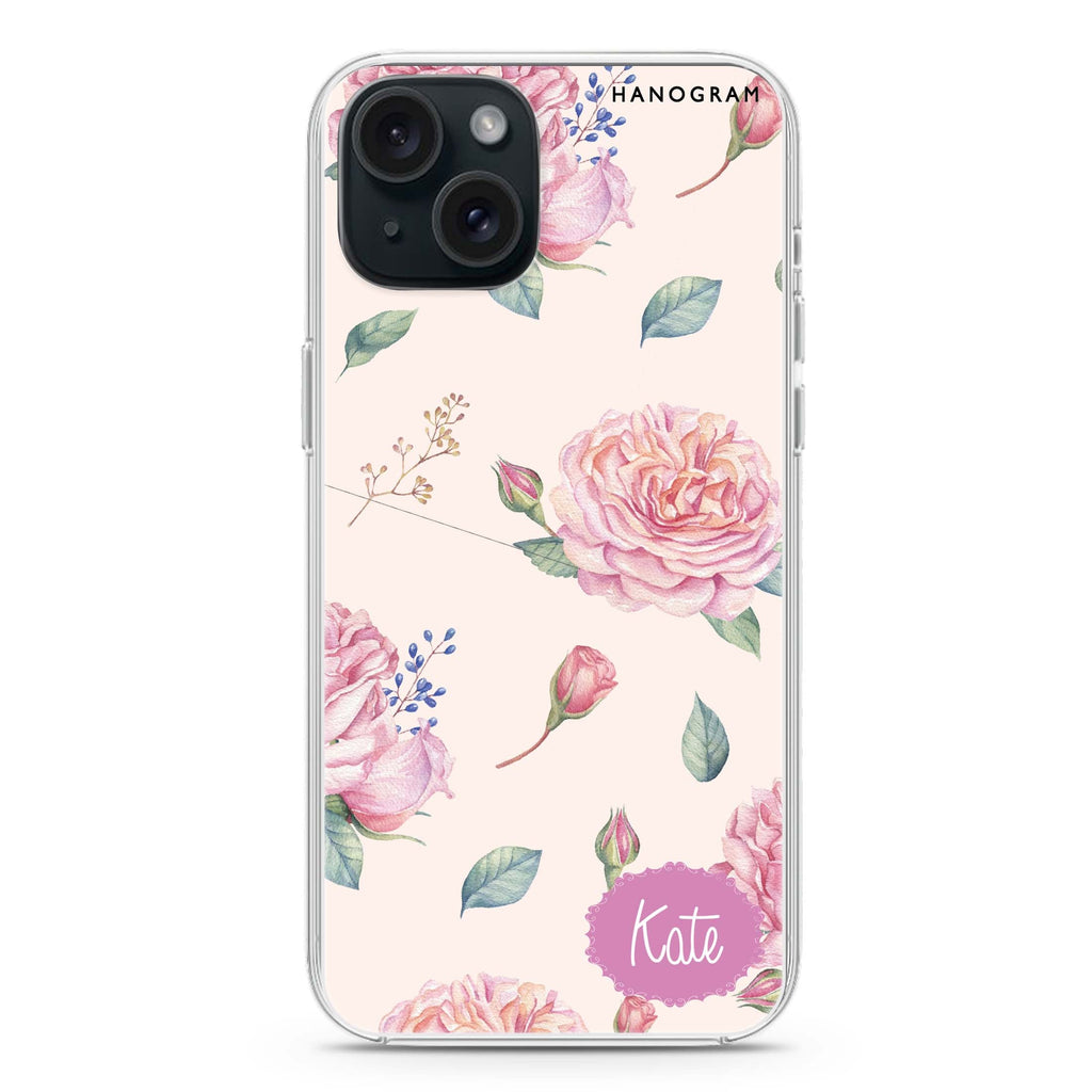 Pinky Flowers iPhone 15 水晶透明保護殼