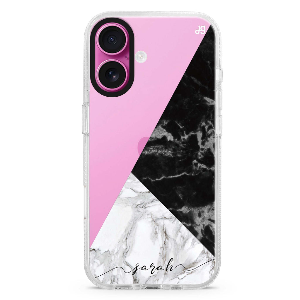 Black And White Marble 水晶透明保護殼