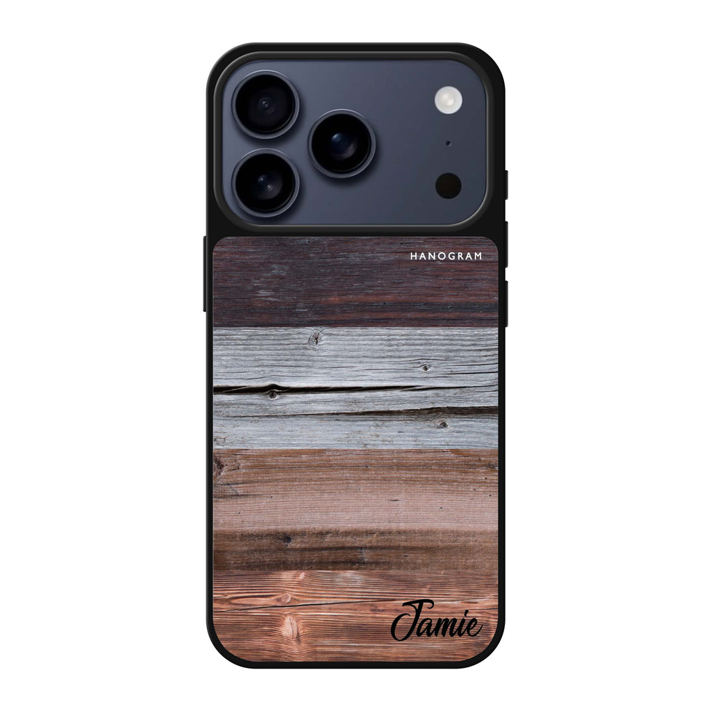 Wood Grain Varigegated 自然風 iPhone 17 Pro Max 鏡面手機殼主圖