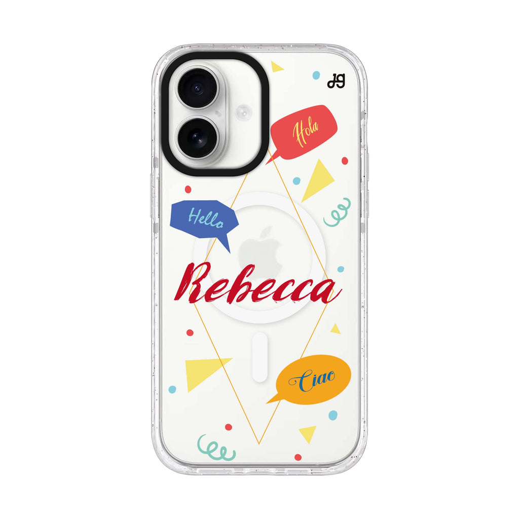 Communicate Fun iPhone 17 水晶透明保護殼正面展示