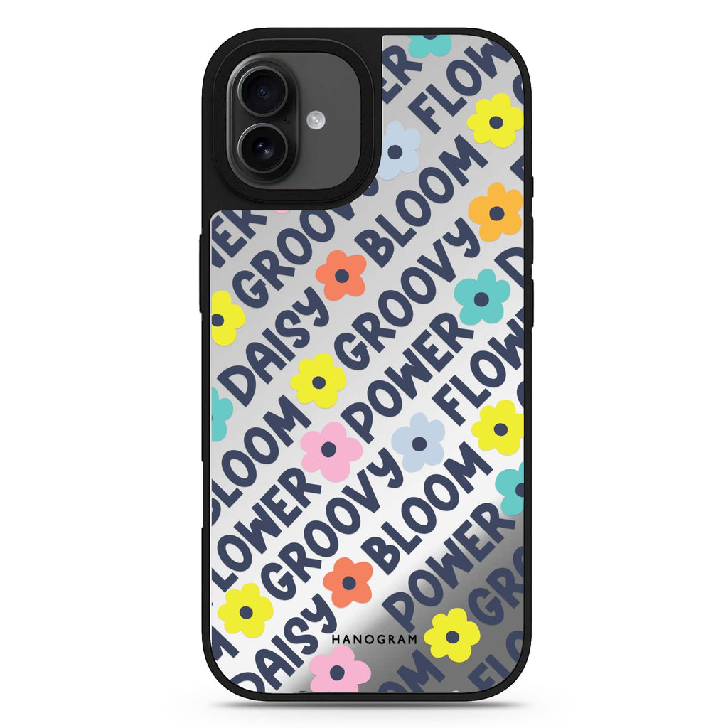 Groovy Flower iPhone 17 花卉鏡面手機殼 主圖設計