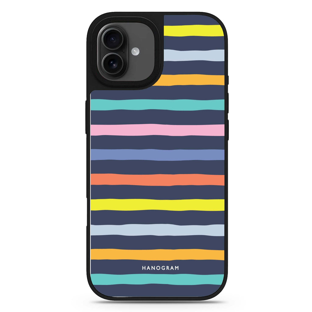 Rainbow Line iPhone 17 彩色鏡面手機殼 主圖設計