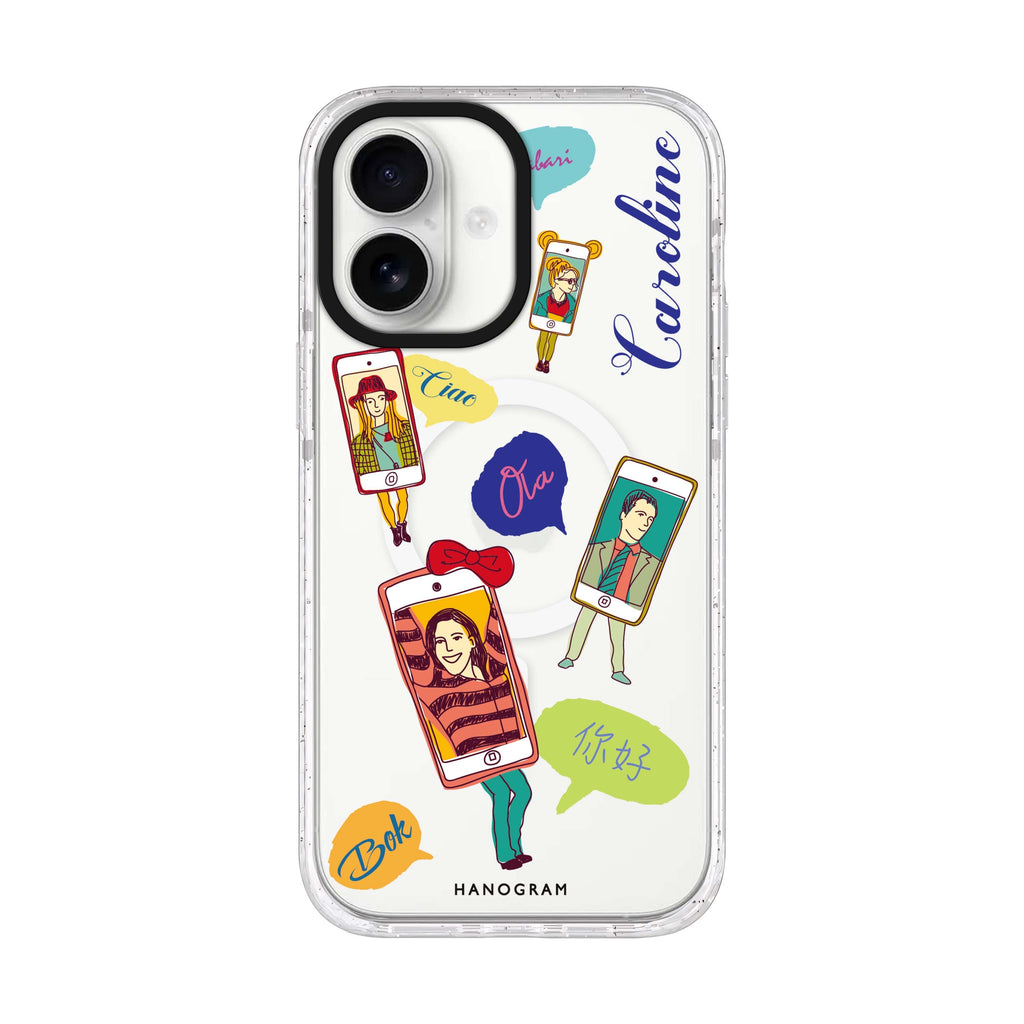 Phone Call iPhone 17 水晶透明保護殼正面展示