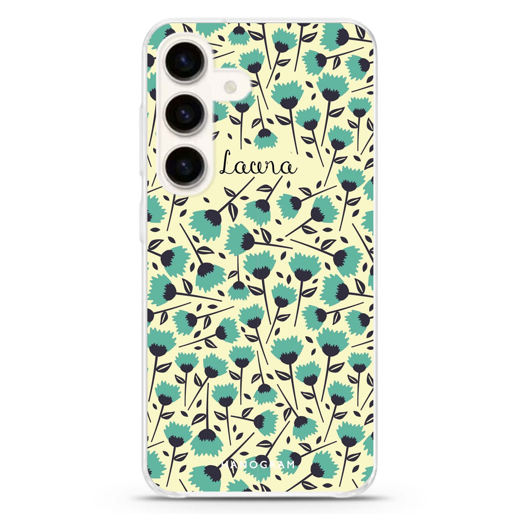 Spring Samsung Galaxy S26/S25/S24 可加名字水晶透明保護殼正面展示