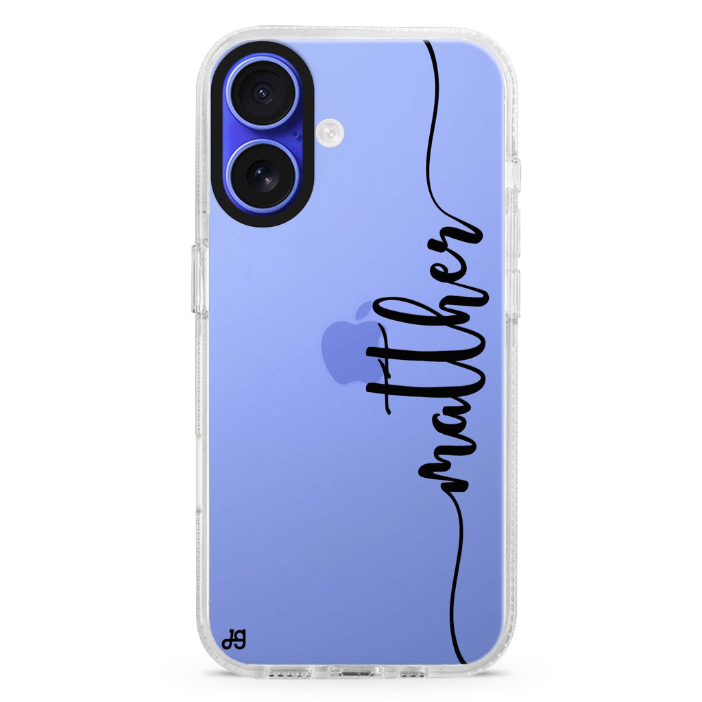 Vertical Script Handwritten Custom 水晶透明保護殼