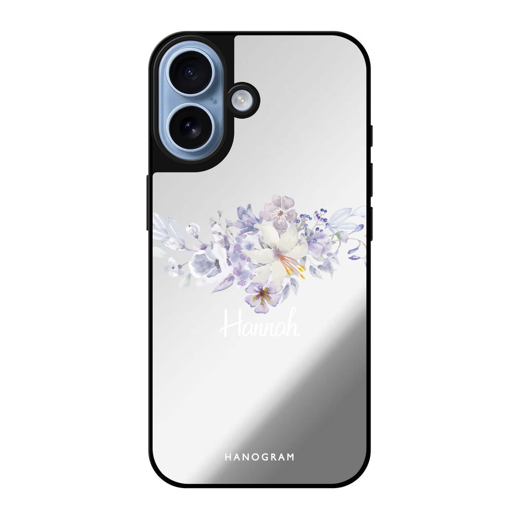 Reflective iPhone 16 Mirror Case –Serene Flowers & Me Design