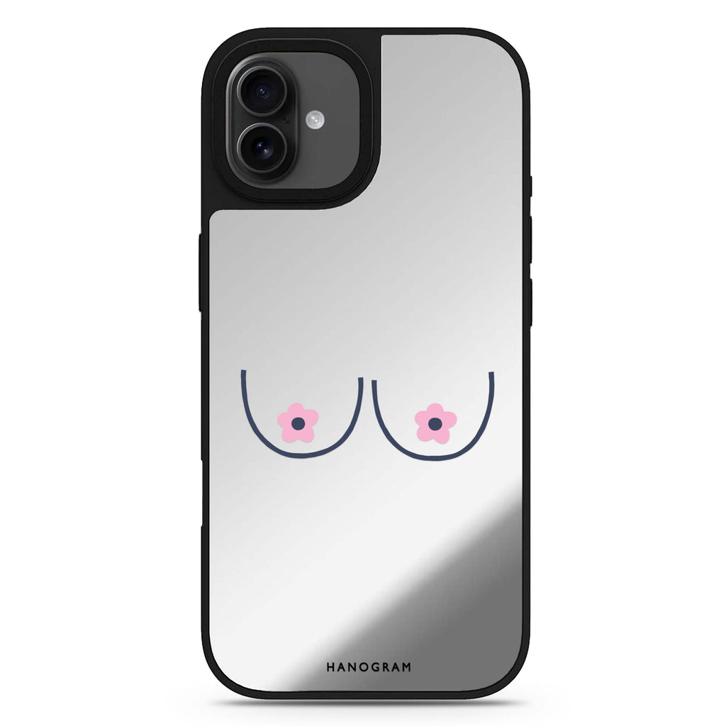 Floral Breast iPhone 17 花卉鏡面手機殼 主圖設計