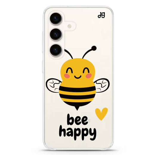 Happy Bee Samsung Galaxy S26/S25/S24 水晶透明保護殼正面展示