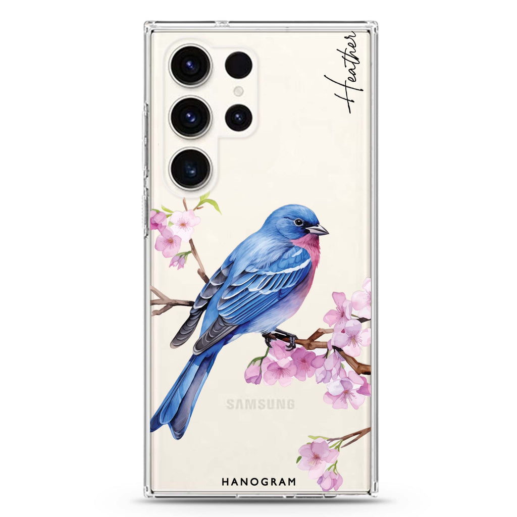 Indigo Serenade Samsung Galaxy Ultra 可加名字透明保護殼，適用 S26/S25/S24/S23 Ultra，圖1