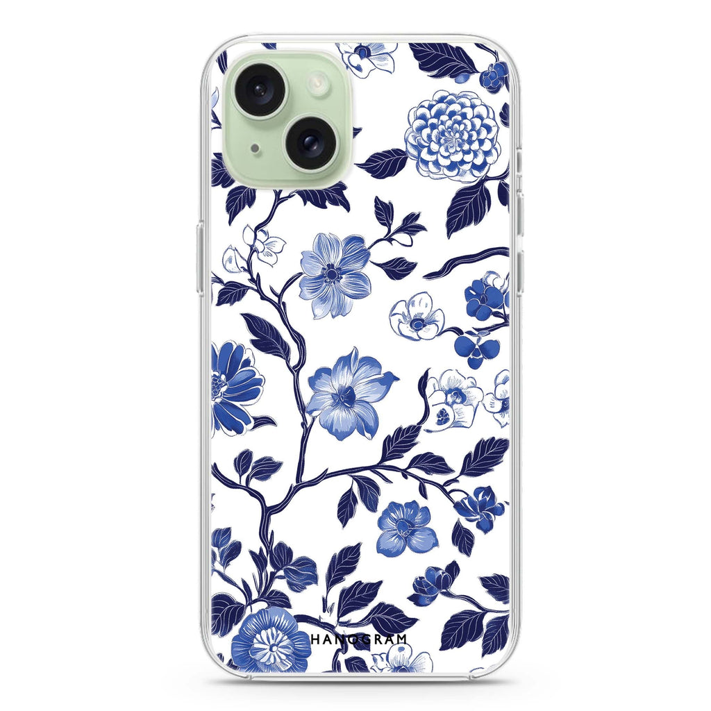 Dynasty Blue iPhone 15 Plus Magsafe 兼容水晶透明保護殼