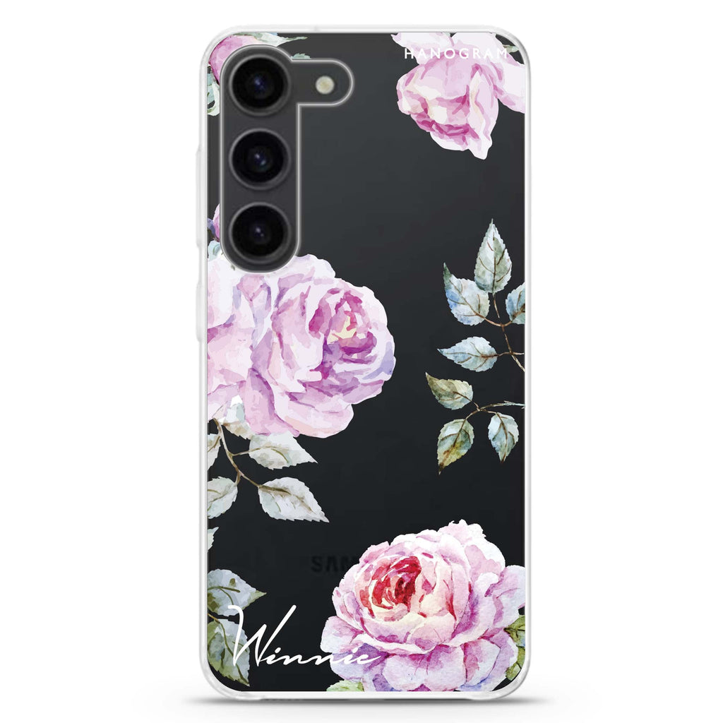 Classic Floral Samsung Galaxy 水晶透明保護殼
