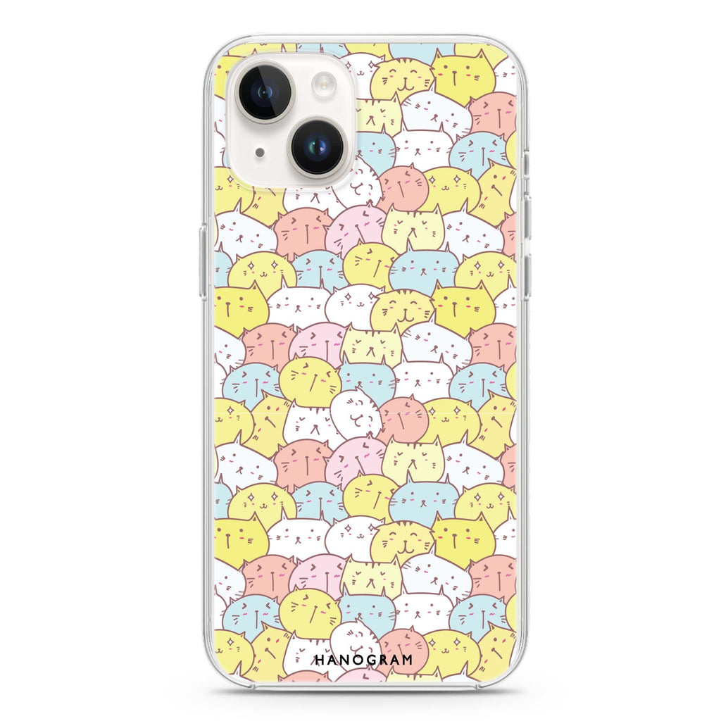 Meow Melodies iPhone 14 Plus Magsafe 兼容水晶透明保護殼