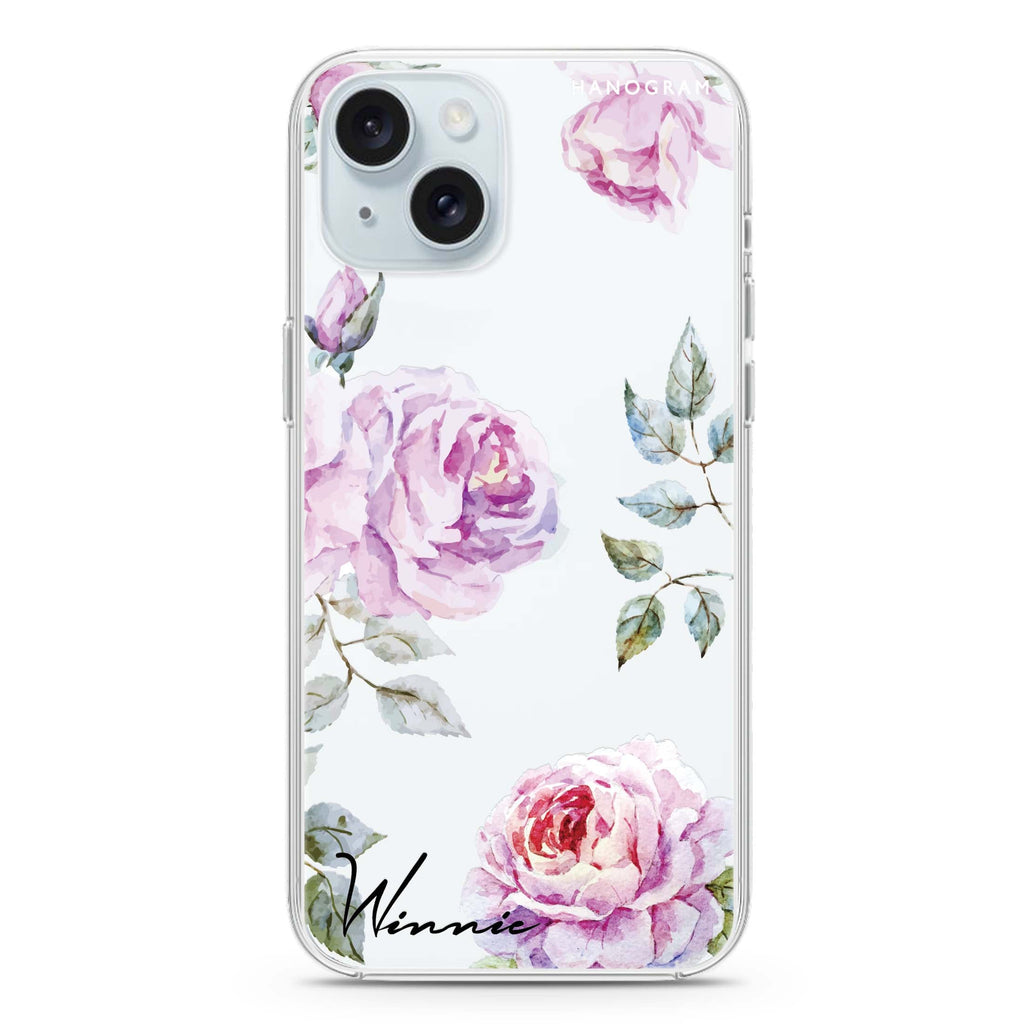 Classic Floral iPhone 15 水晶透明保護殼