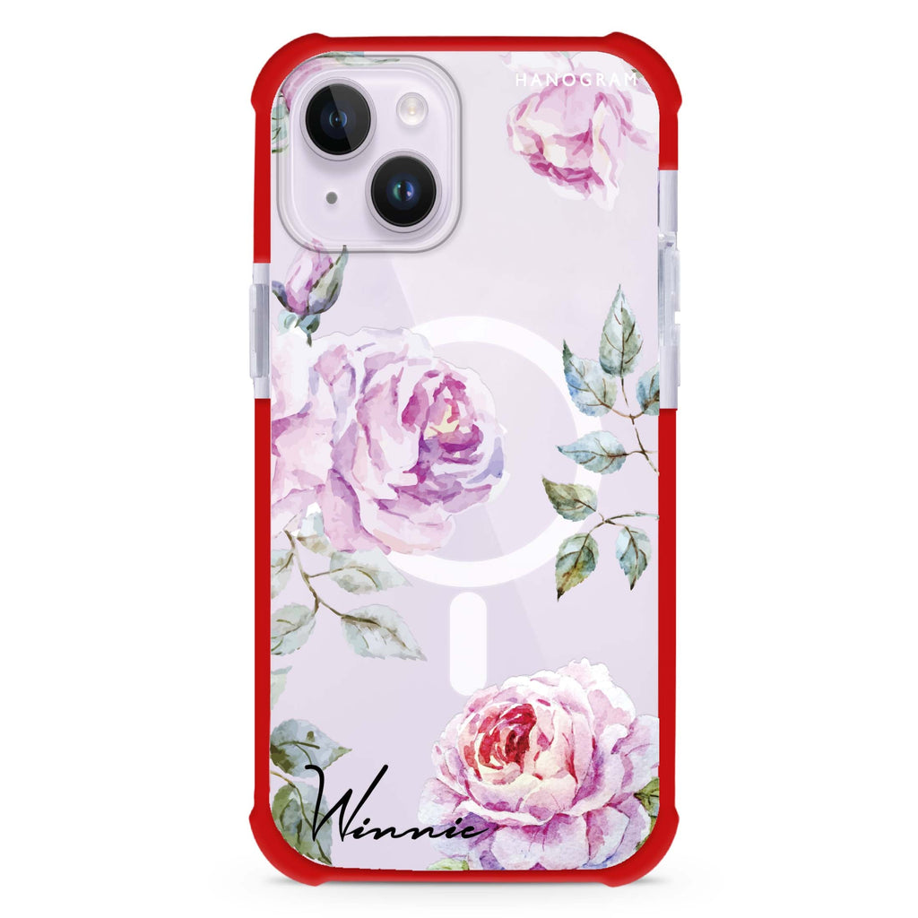 Classic Floral iPhone 15 Plus Magsafe 兼容超強防摔保護殼