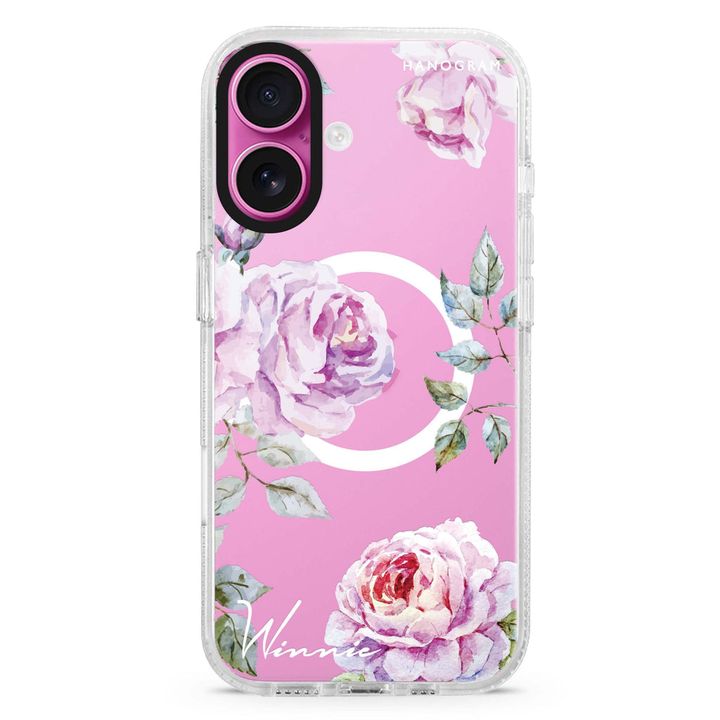 Classic Floral Magsafe 兼容水晶透明保護殼