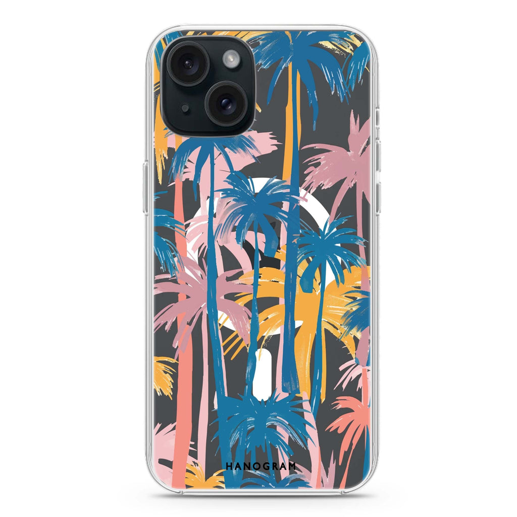 Palm Paradise iPhone 15 Plus Magsafe 兼容水晶透明保護殼