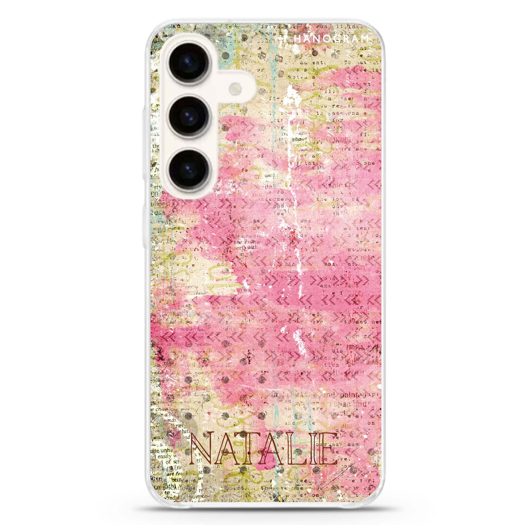 illusion Samsung Galaxy S26/S25/S24 可加名字水晶透明保護殼正面展示