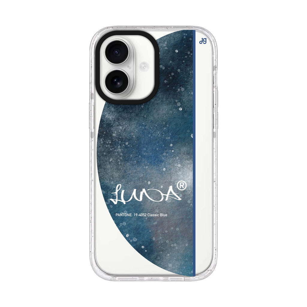#19-4052 Classic Blue II iPhone 17 水晶透明保護殼正面展示
