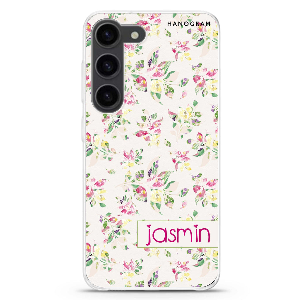 Floral Rain Samsung Galaxy 水晶透明保護殼