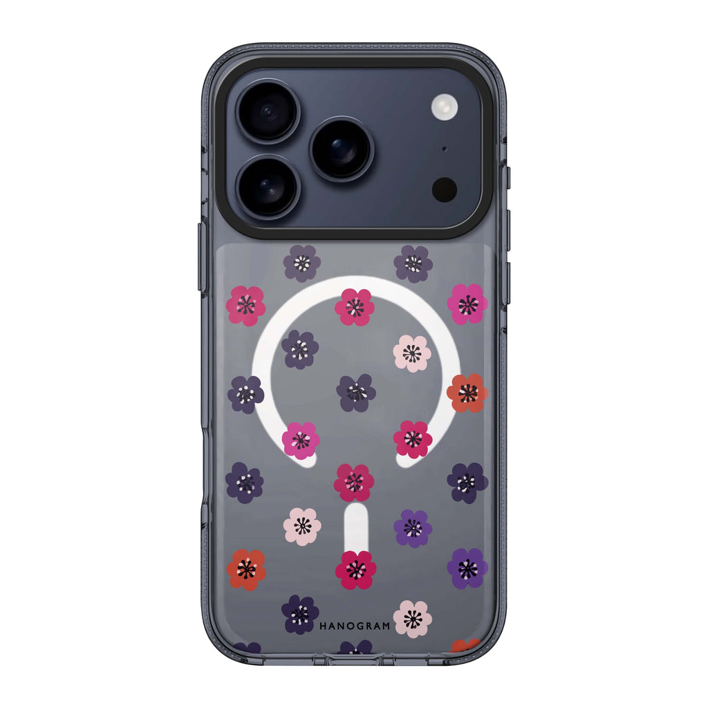 Flower Sprinkle iPhone 17 Pro Max MagSafe 水晶透明保護殼 花卉圖案設計 圖1