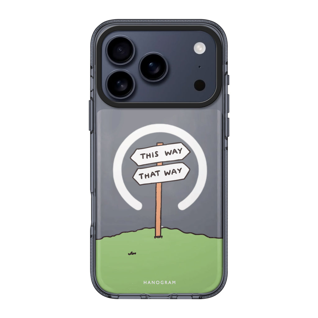 Which Way Now iPhone 17 Pro Max MagSafe 水晶透明保護殼 插畫圖案設計 圖1