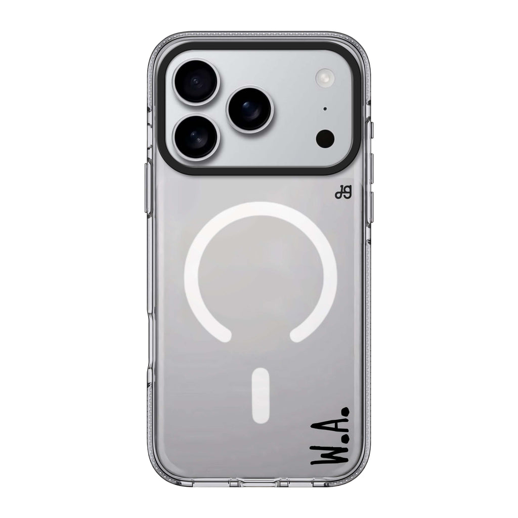 Causal Written Custom iPhone 17 Pro Max MagSafe 水晶透明保護殼 插畫圖案設計 可自訂名字及字色 圖1