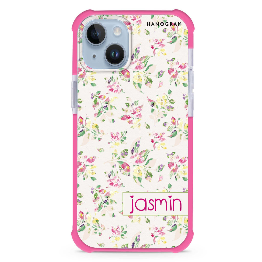 Floral Rain iPhone 15 Plus Magsafe 兼容超強防摔保護殼