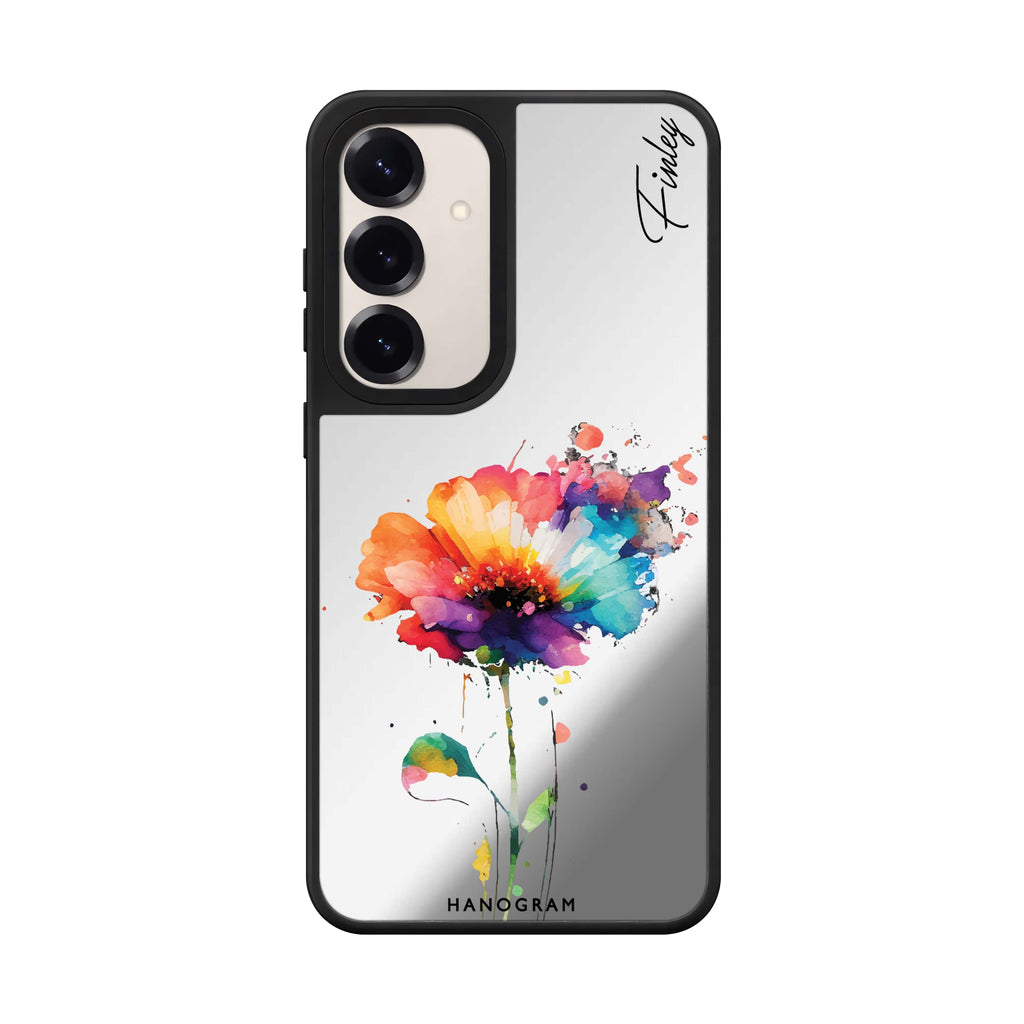 A Beautiful Watercolour Flower 鏡面手機殼