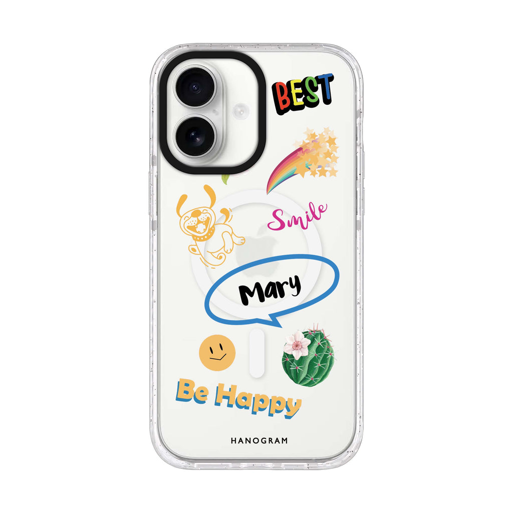 Positive Sticker iPhone 17 水晶透明保護殼正面展示