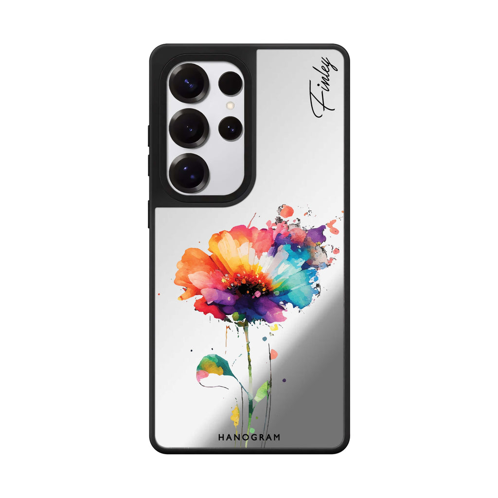 A Beautiful Watercolour Flower 鏡面手機殼