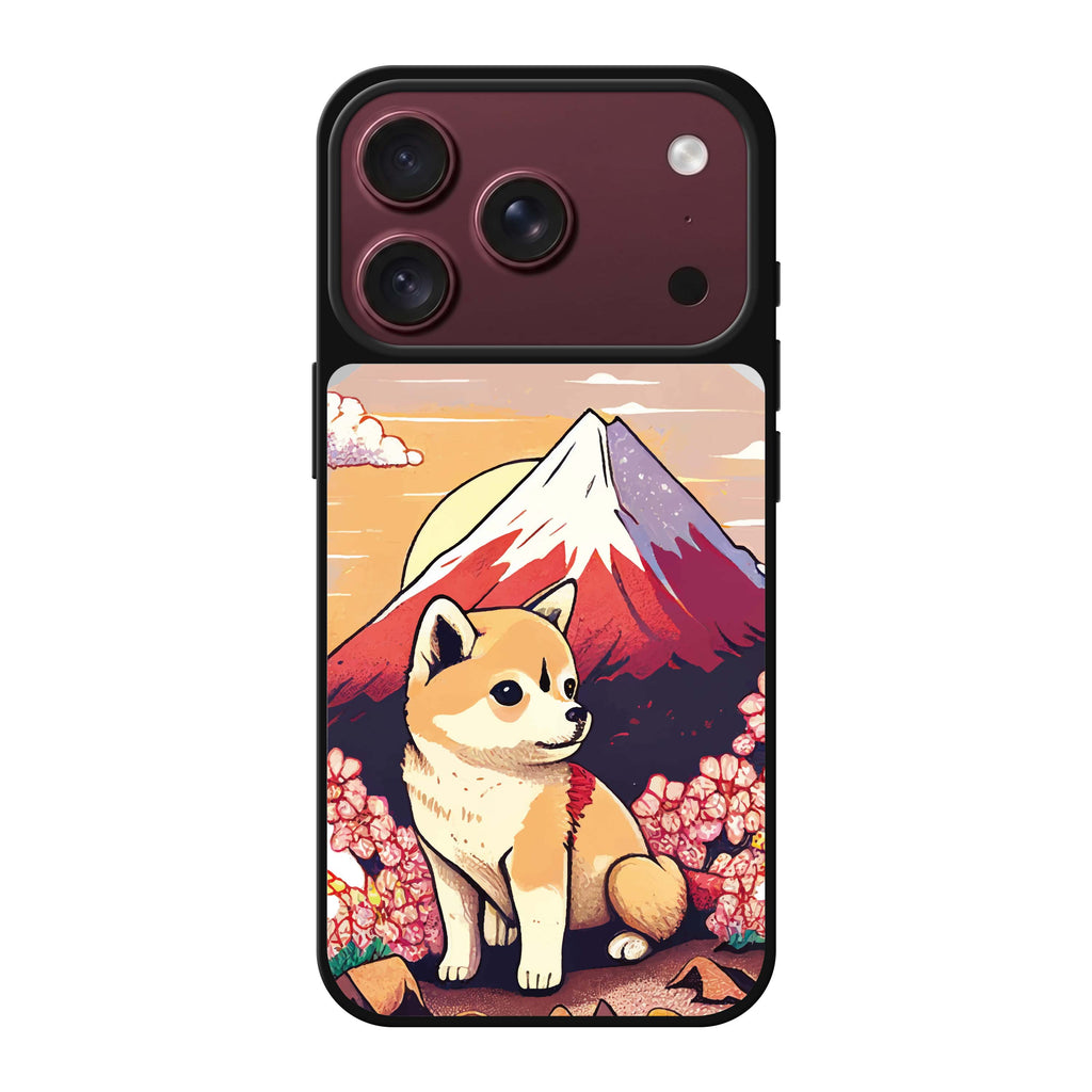 Shiba Inu & Fuji Mountain 鏡面手機殼