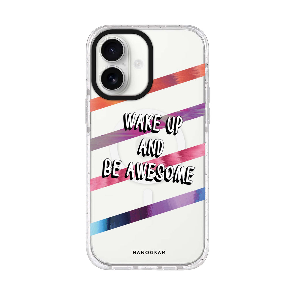 Wake up iPhone 17 水晶透明保護殼正面展示