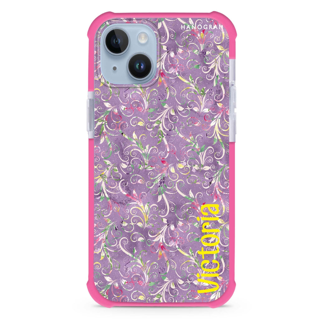 Curly Flowers iPhone 15 Plus Magsafe 兼容超強防摔保護殼