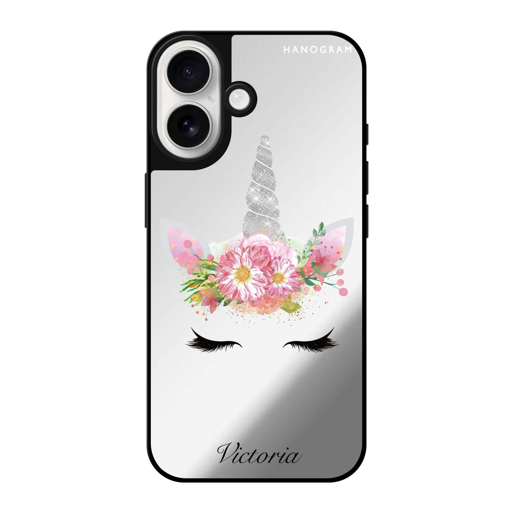 Reflective iPhone 16 Mirror Case –Unicorn's Brow Design