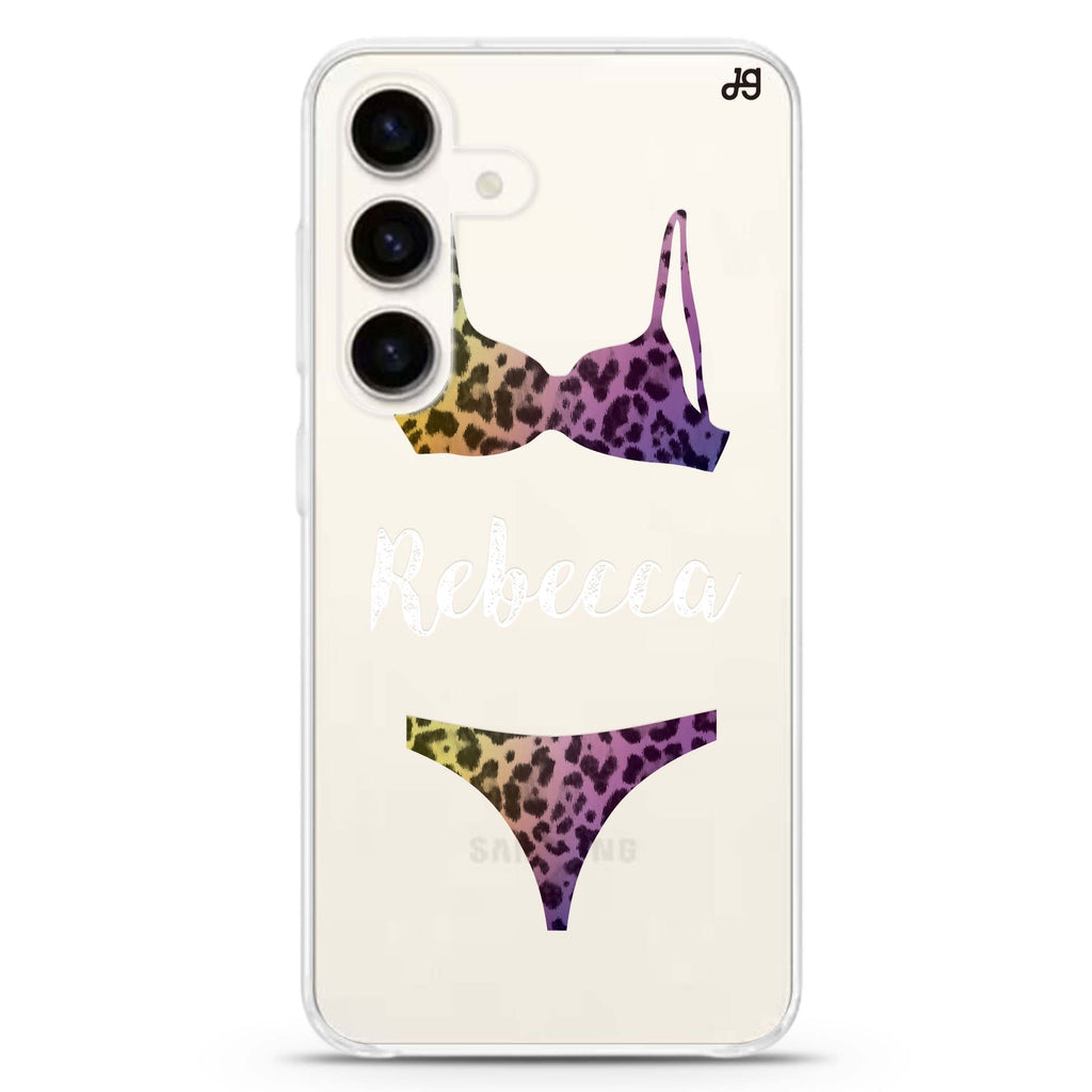 Lingerie Sets Samsung Galaxy S26/S25/S24 可加名字水晶透明保護殼正面展示