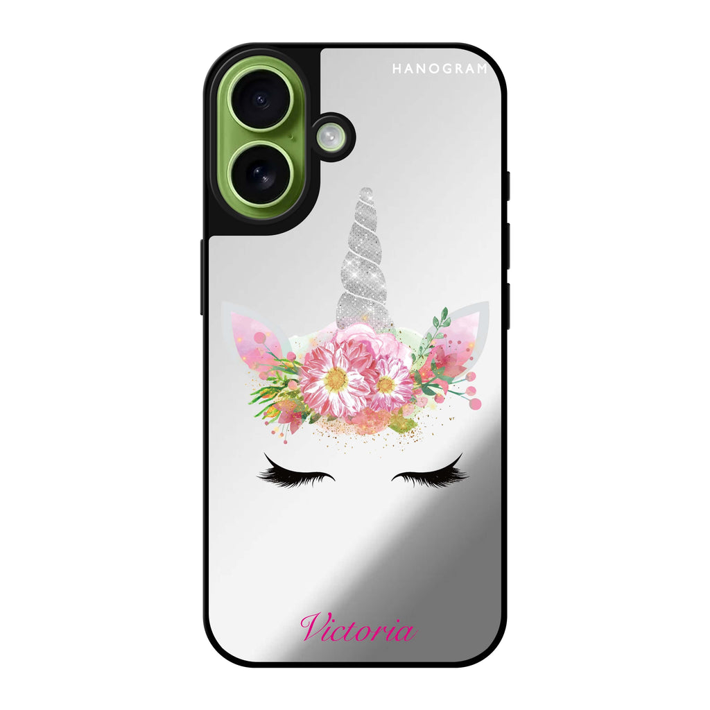 Reflective iPhone 16 Mirror Case –Unicorn's Brow Design