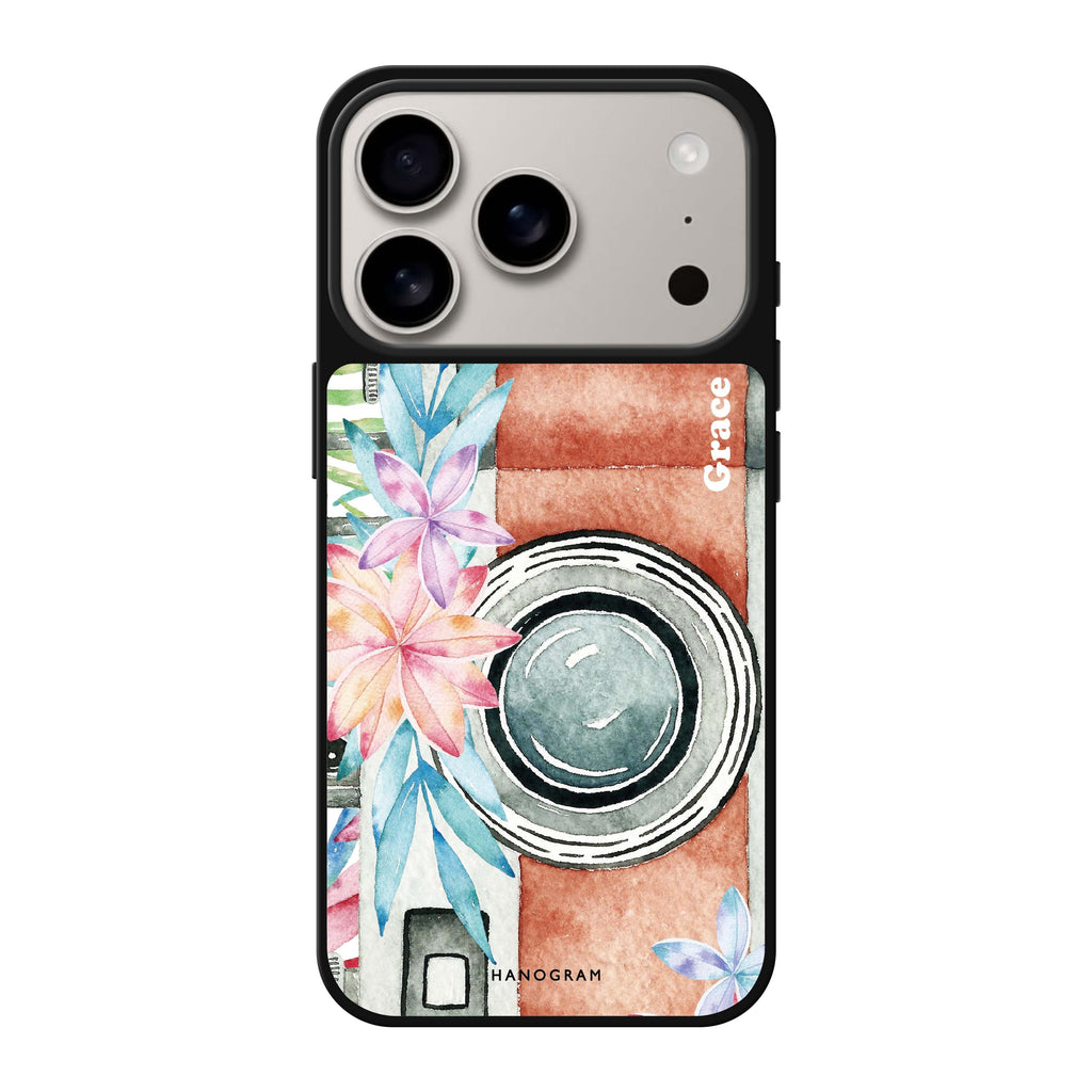 Watercolor Camera 圖案 iPhone 17 Pro Max 鏡面手機殼主圖