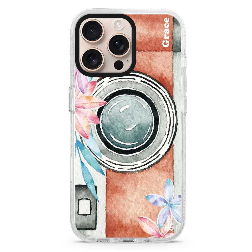 Watercolor Camera iPhone 16 Pro & 16 Pro Max Case - Personalized and Stylish Protection