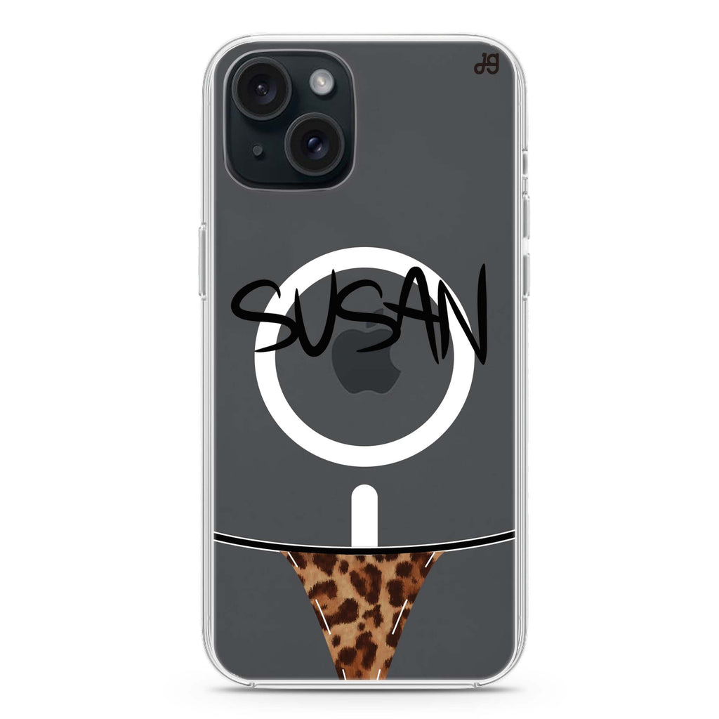 Sexy Lingerie iPhone 15 Plus Magsafe 兼容水晶透明保護殼