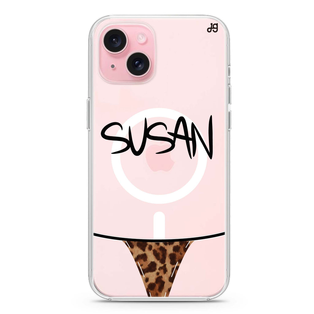 Sexy Lingerie iPhone 15 Magsafe 兼容水晶透明保護殼