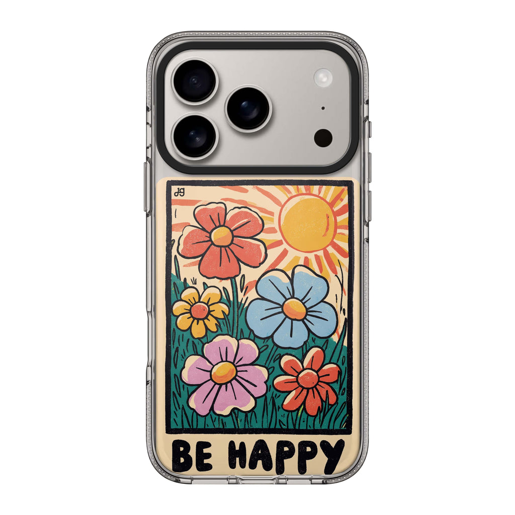Happy Garden iPhone 17 Pro Max MagSafe 水晶透明保護殼 花卉圖案設計 圖1