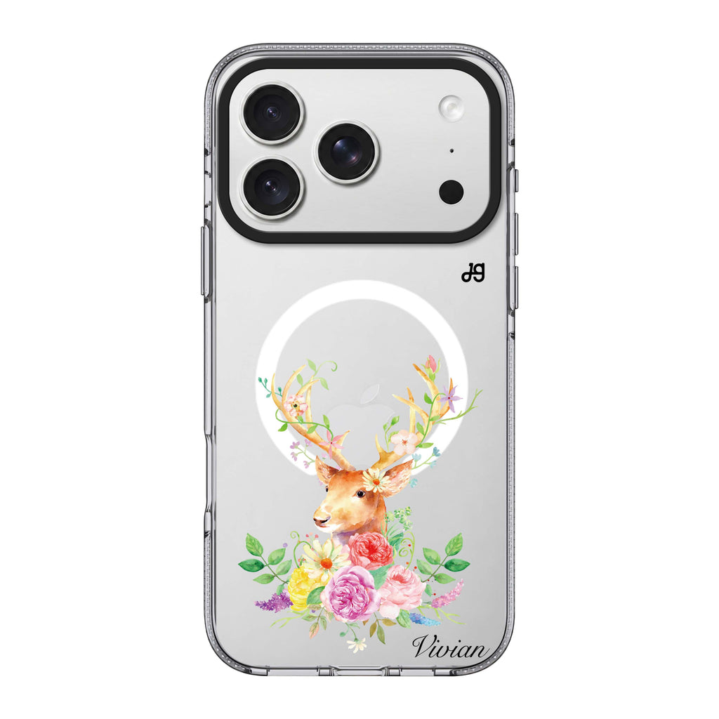 Floral & Deer 水晶透明保護殼