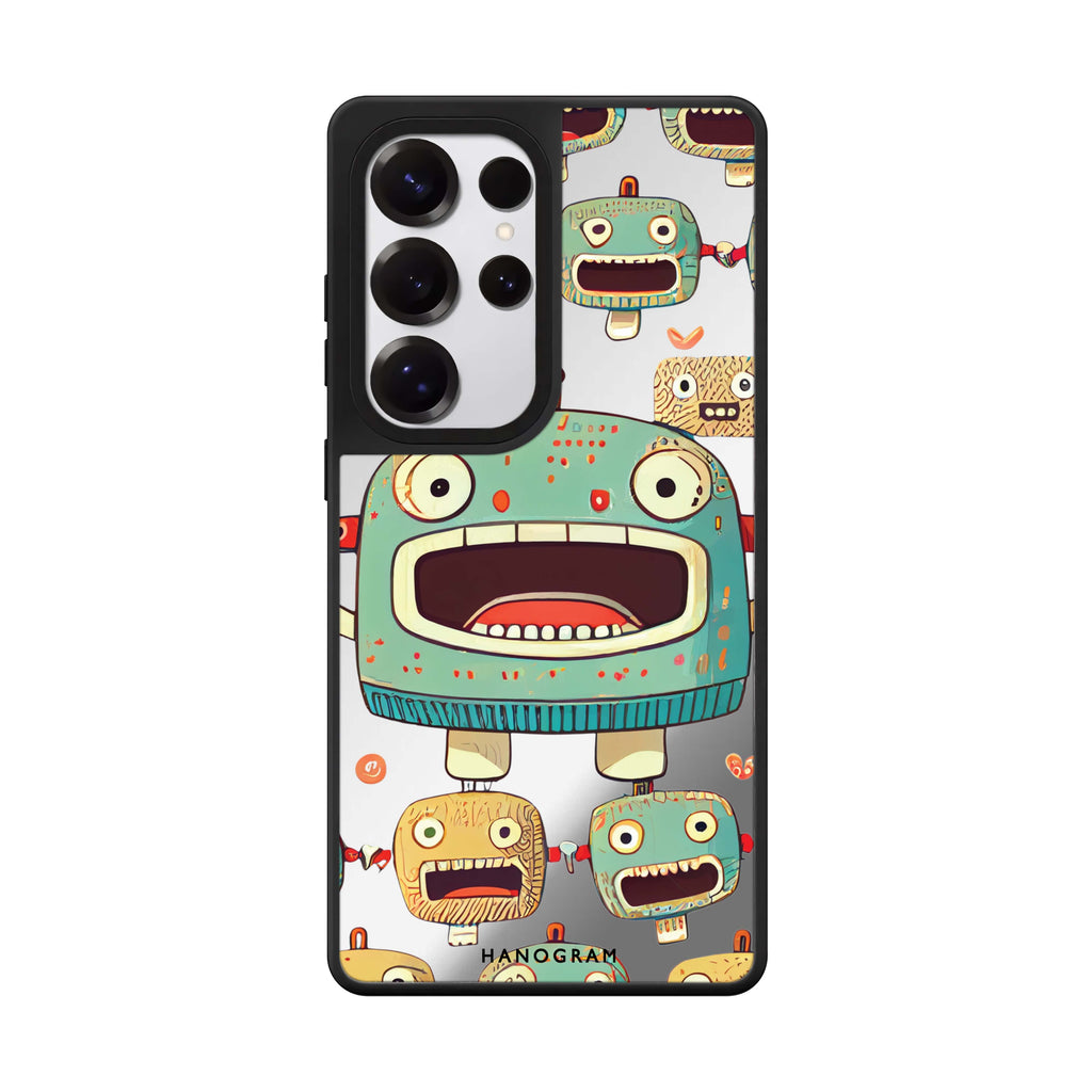 Cute robots 鏡面手機殼