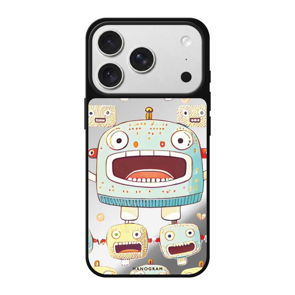Cute robots 鏡面手機殼