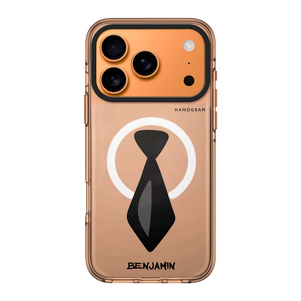 Tie iPhone 17 Pro Max MagSafe 水晶透明保護殼 插畫圖案設計 可自訂名字 圖1